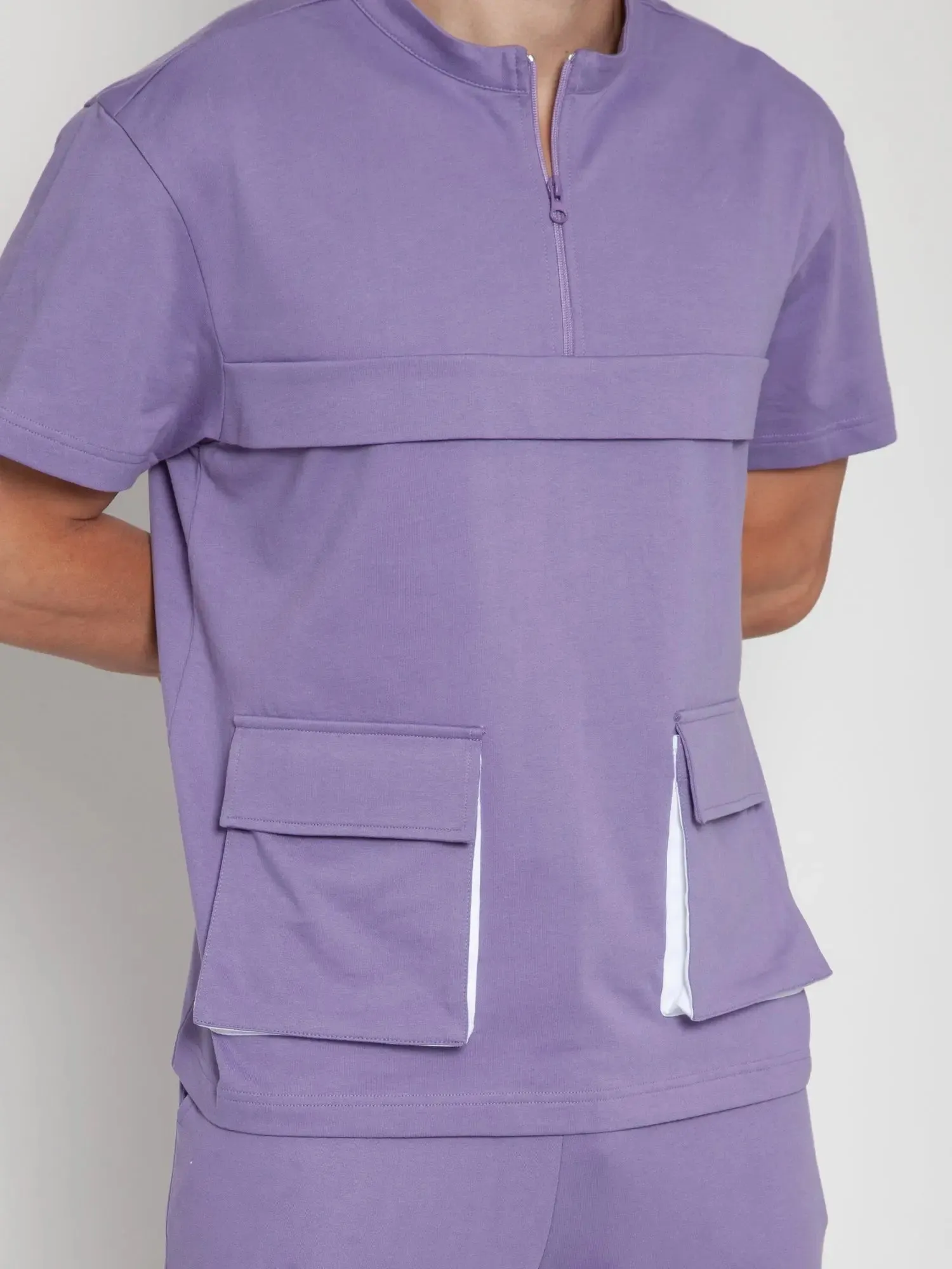 Purple Haze Oversized Detail T-shirt