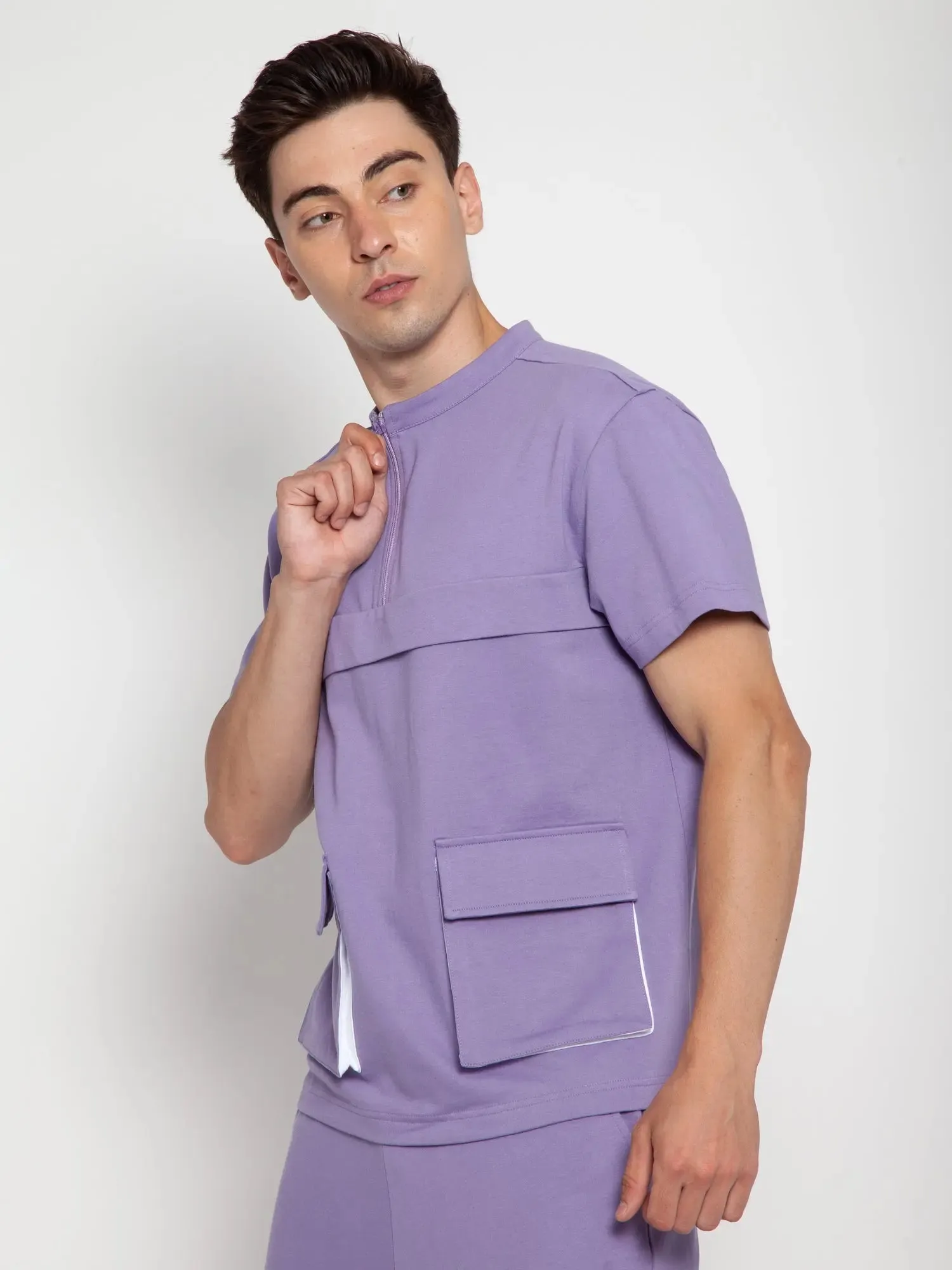 Purple Haze Oversized Detail T-shirt