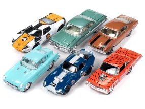 "Classic Gold Collection" 2023 Set B of 6 Cars Release 2 1/64 Diecast Model Cars by Johnny Lightning