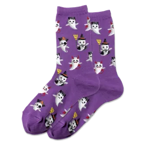 "Costume Ghosts" Cotton Crew Socks by Hot Sox