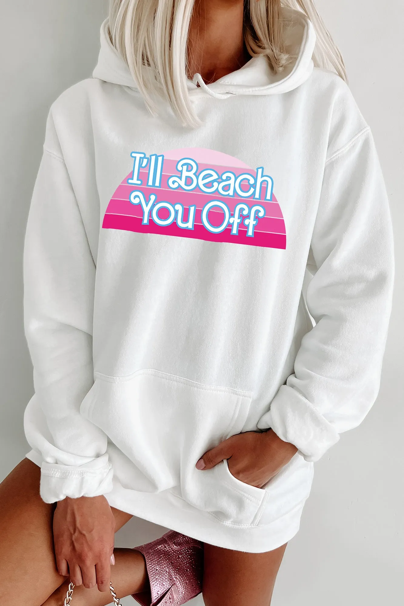 "I'll Beach You Off" Graphic - Multiple Shirt Options (White) - Print On Demand