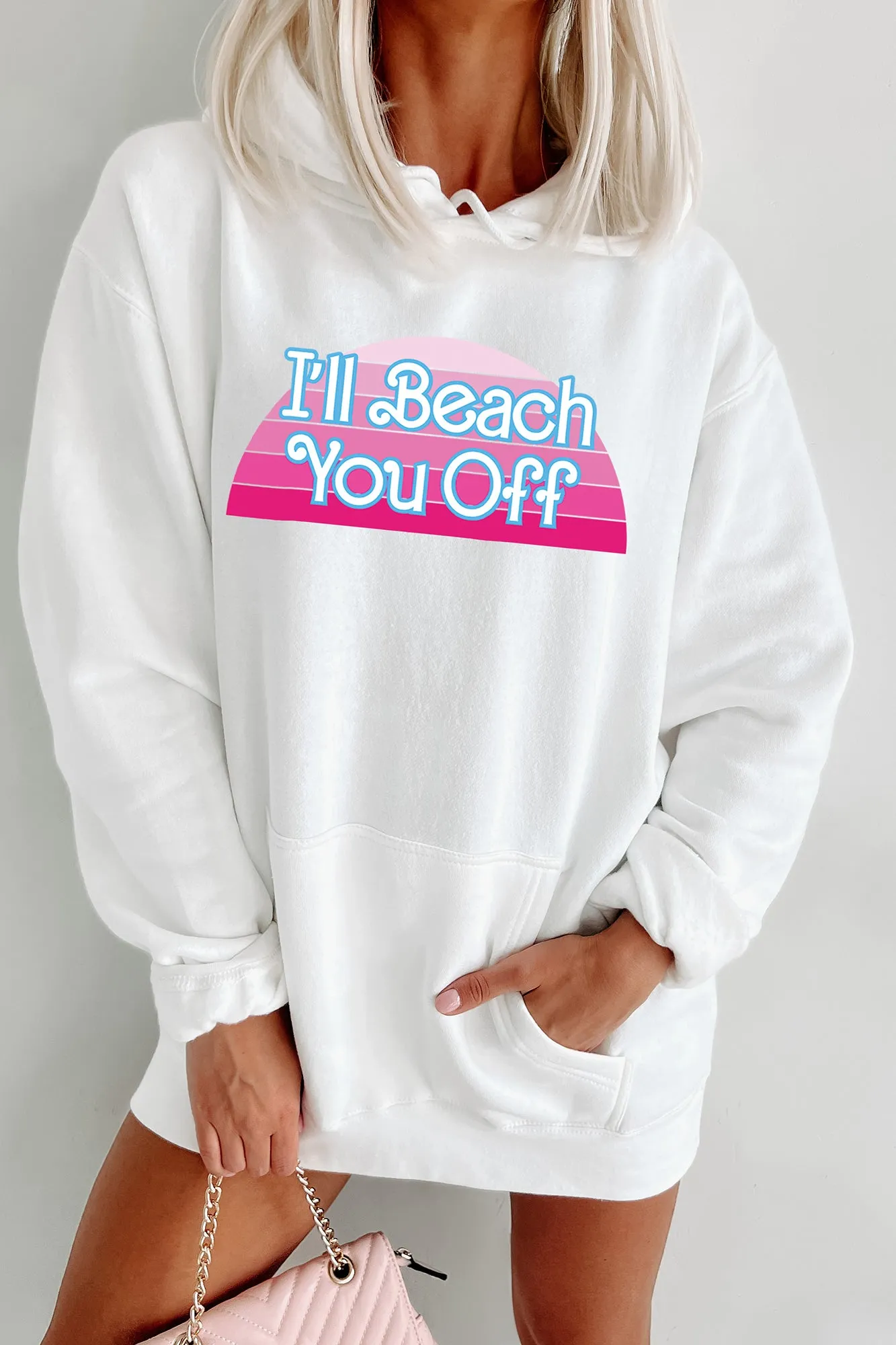 "I'll Beach You Off" Graphic - Multiple Shirt Options (White) - Print On Demand