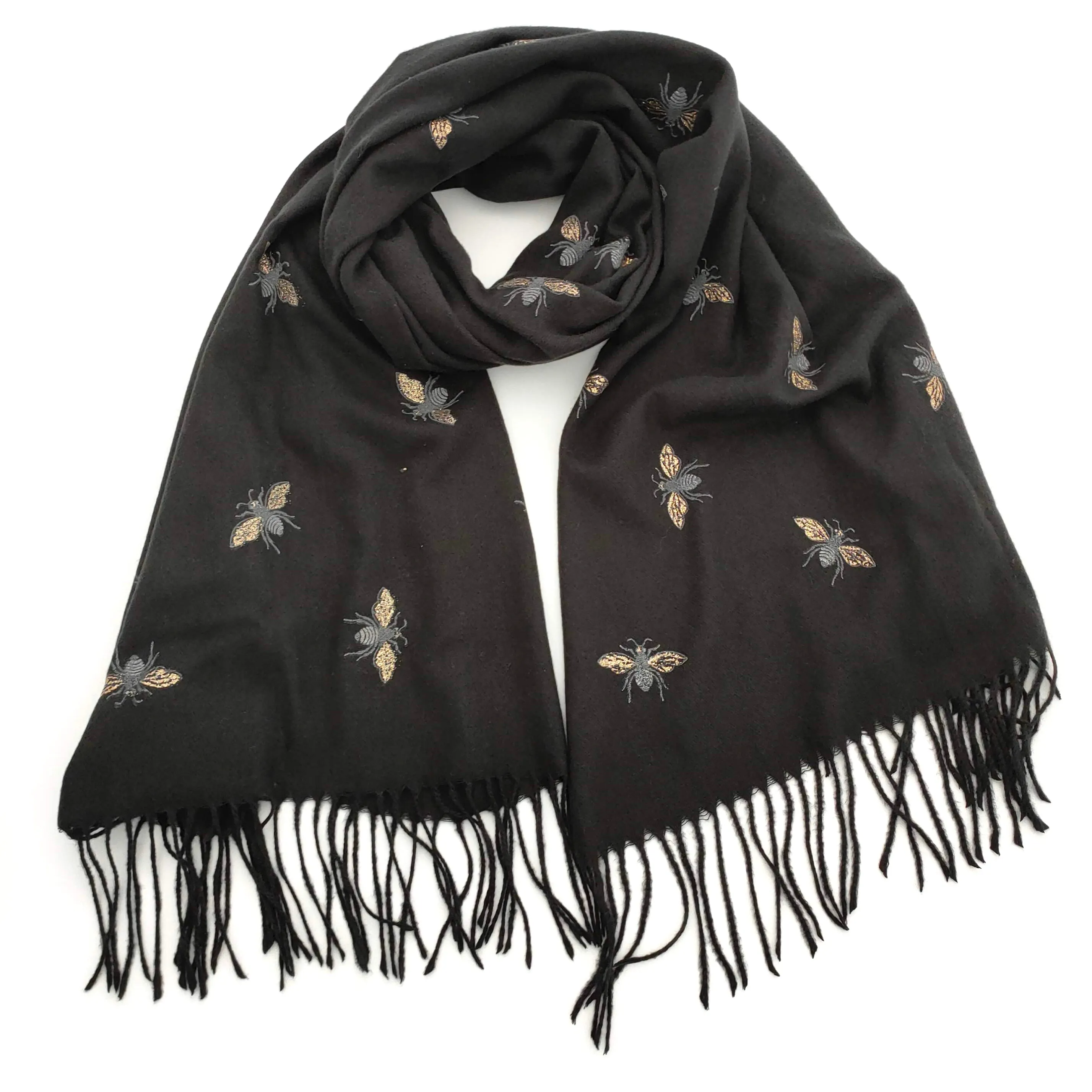 Remo - Glitter Bee Pashmina Style Scarf