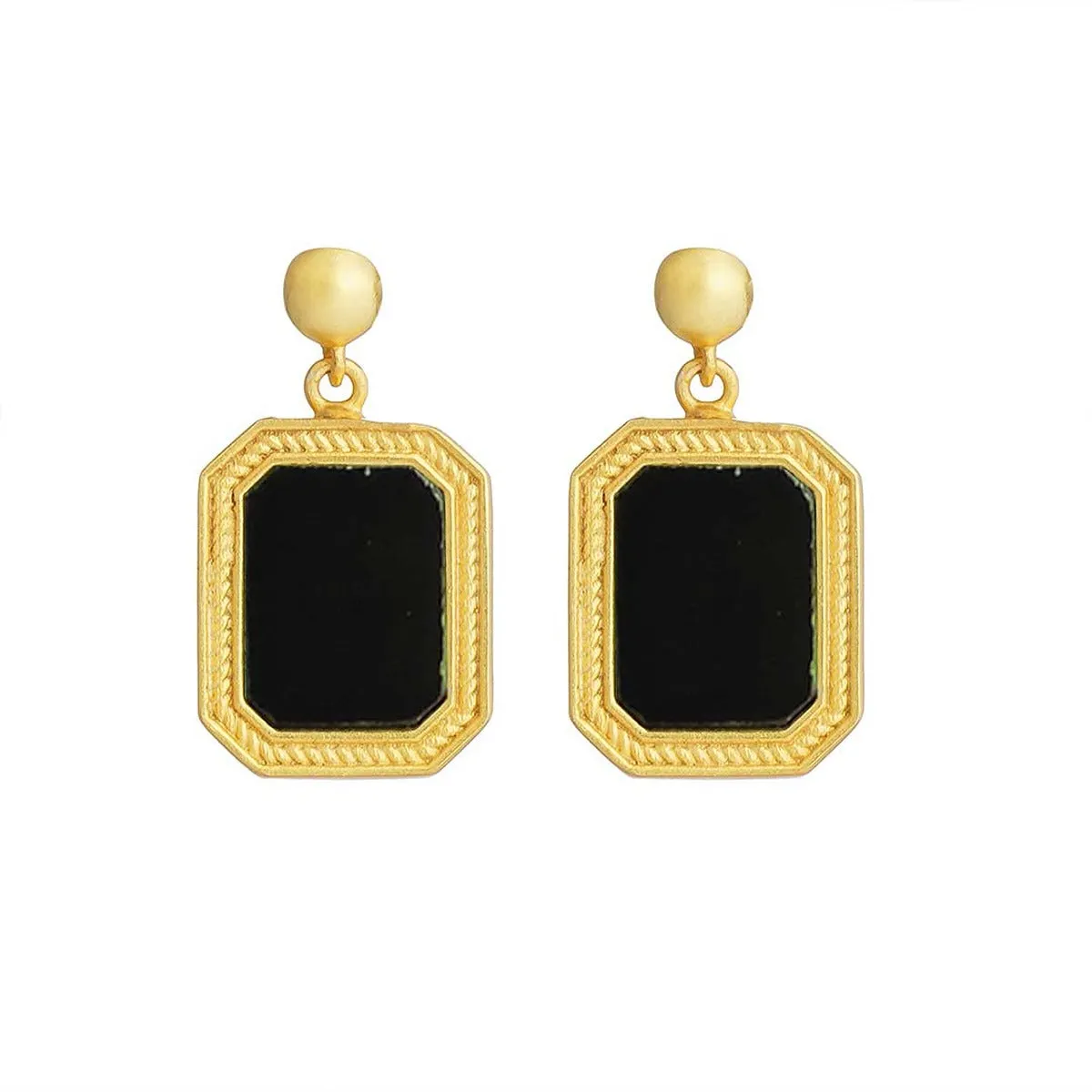 Revitalise Drop Earrings with Black Onyx - Protection