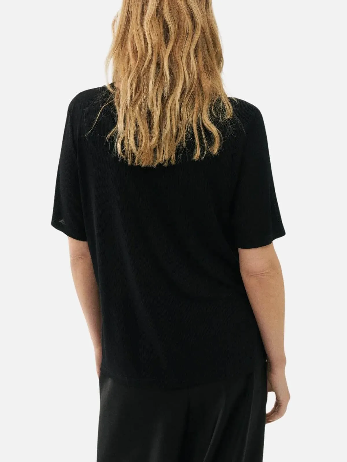 Ribbed T-Shirt - Black