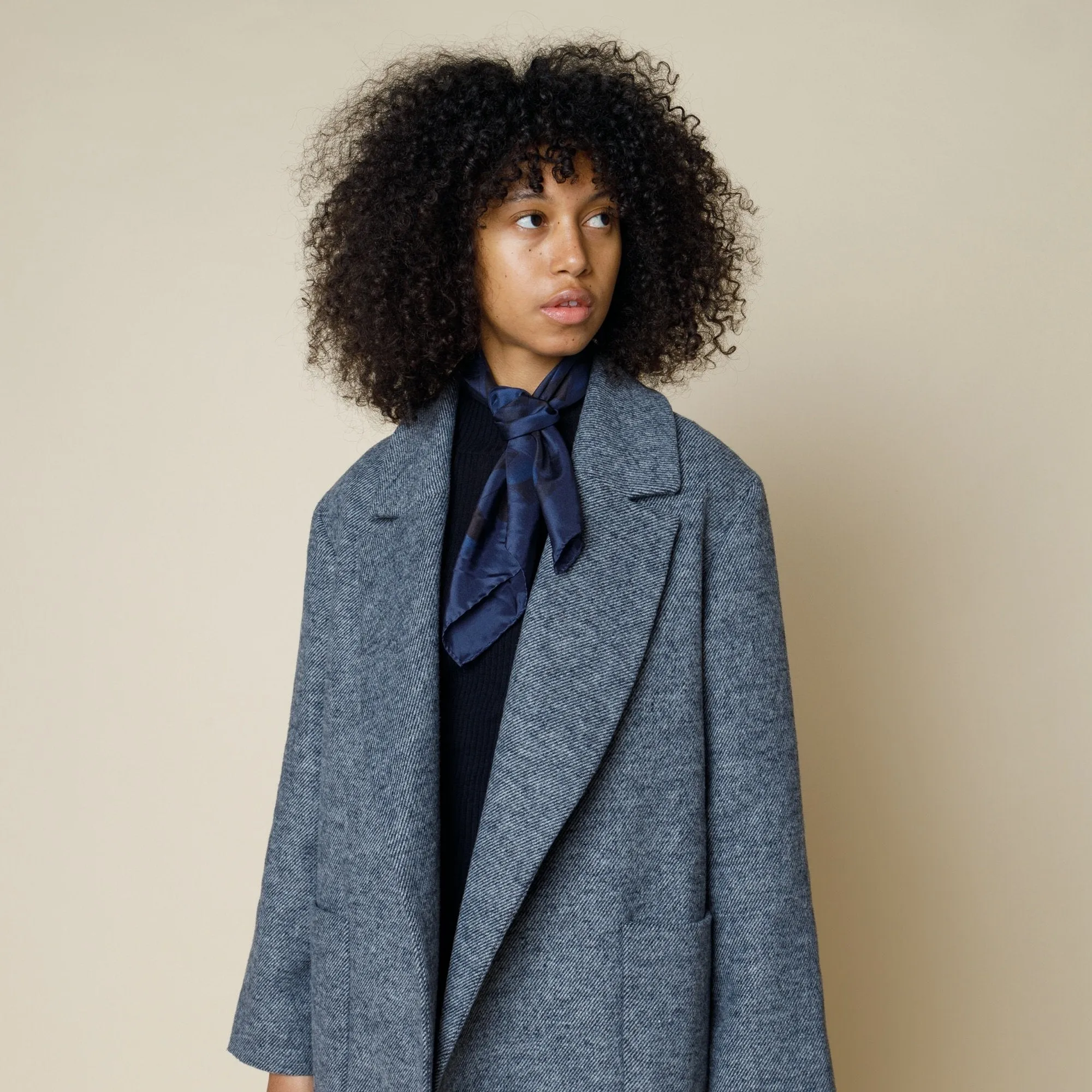 Robe Twill Coat - Blue - LAST PIECE