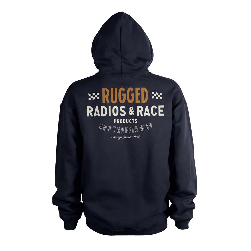 Rugged Radios VINTAGE RACE Pullover Hoodie - Navy Blue