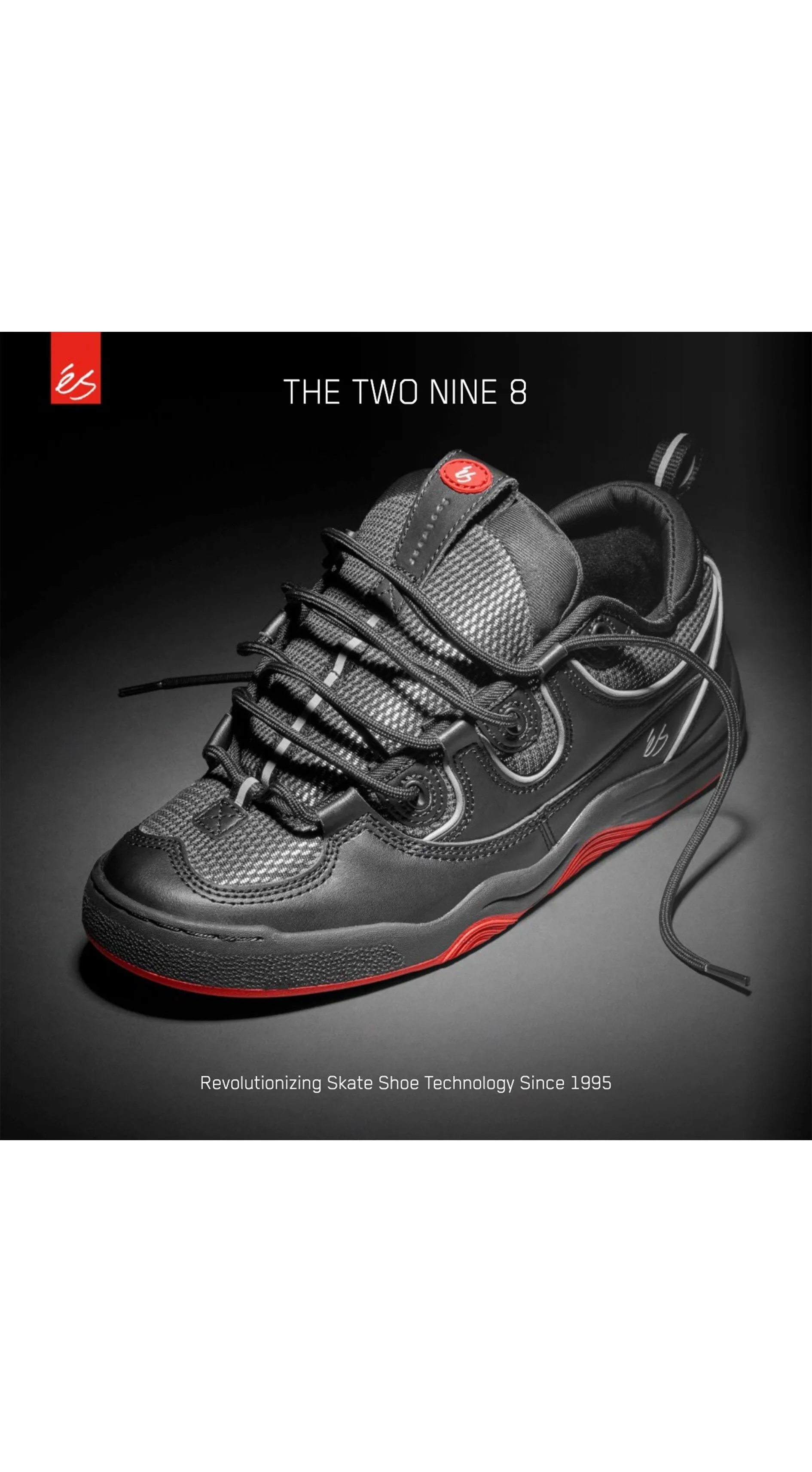 éS Two NINE 8 Black Skateboarding shoes Preorder -Zapatillas