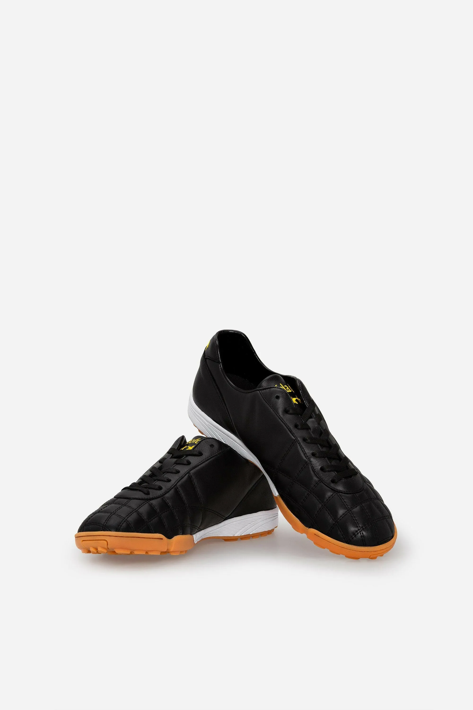 Scarpe da calcio Del Duca outdoor in pelle nera