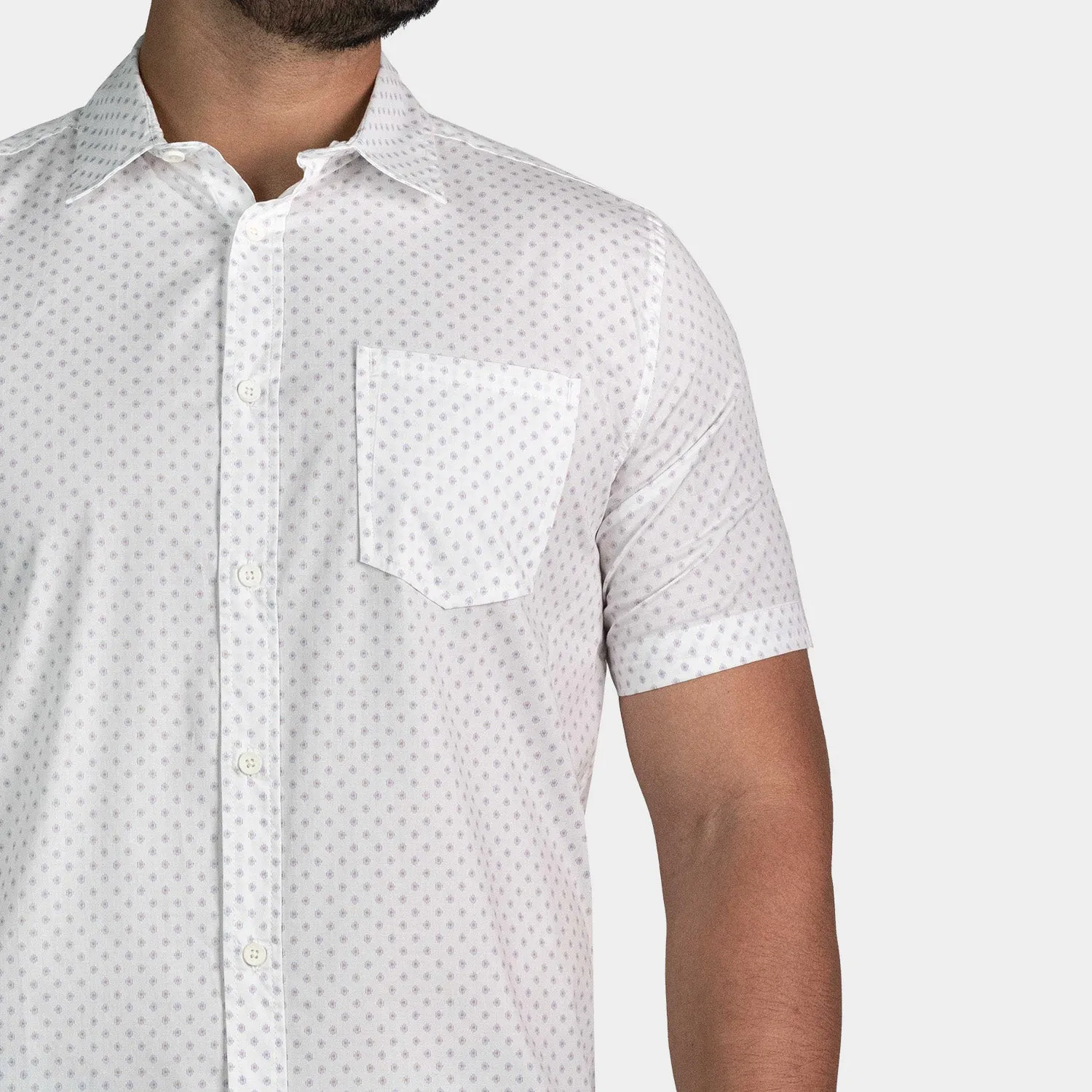 Short Sleeve Patch Para Hombre