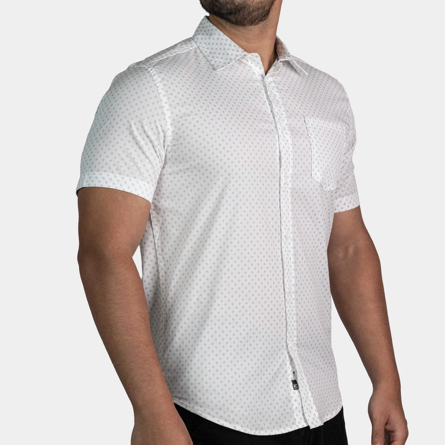 Short Sleeve Patch Para Hombre