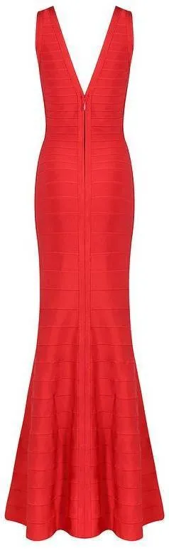 'Sienna' Essential Bandage Gown, Red