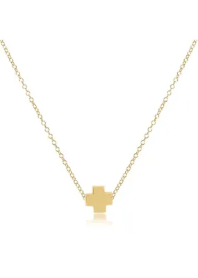 SIGNATURE CROSS NECKLACE - GOLD