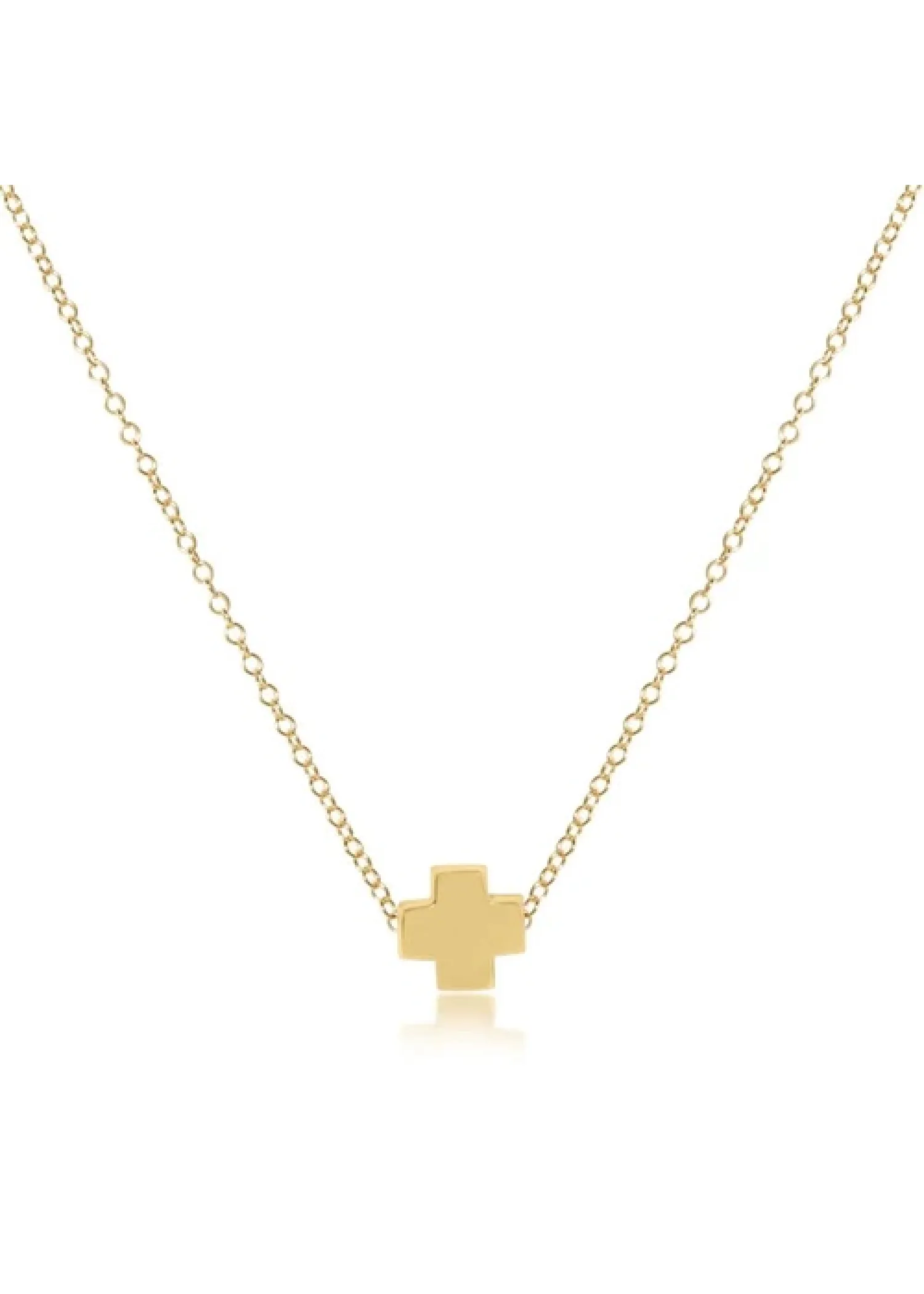 SIGNATURE CROSS NECKLACE - GOLD