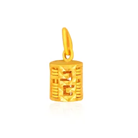 TAKA Jewellery 916 Gold Pendant Abacus Barrel