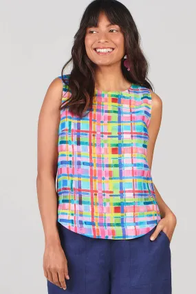 Taylah Tank Rainbow Gingham