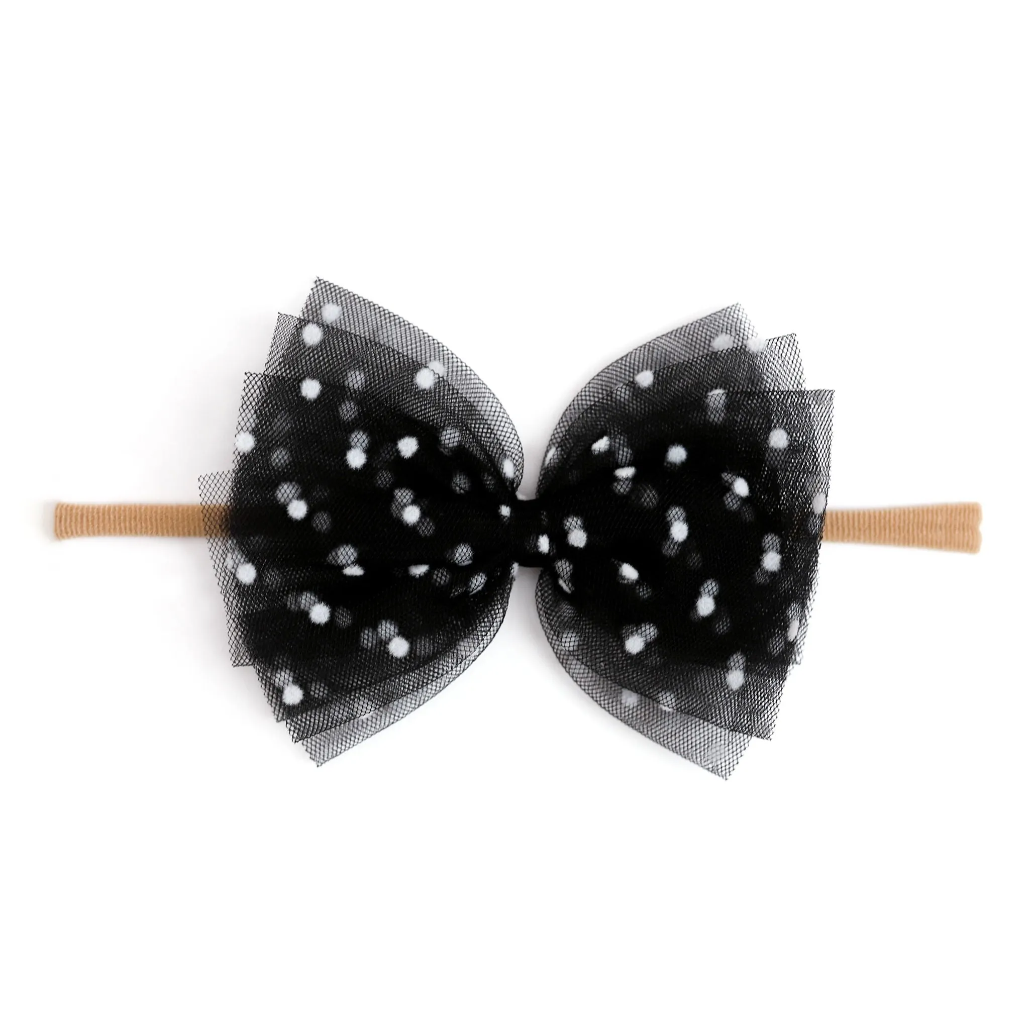 Tutu Baby Bow - Black/White Dot