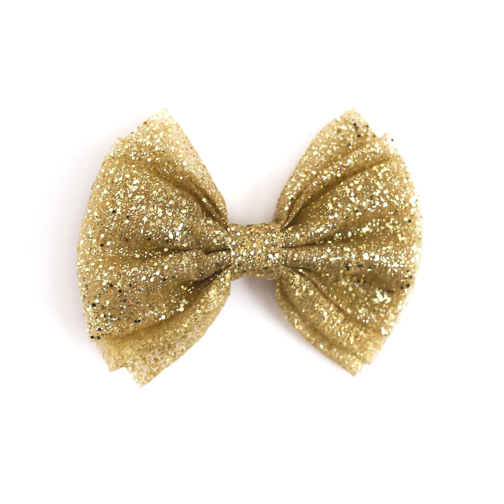 Tutu Bow Clip - Sparkly Gold