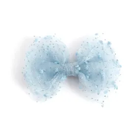 Tutu Bow Clip - Sparkly Winter Blue