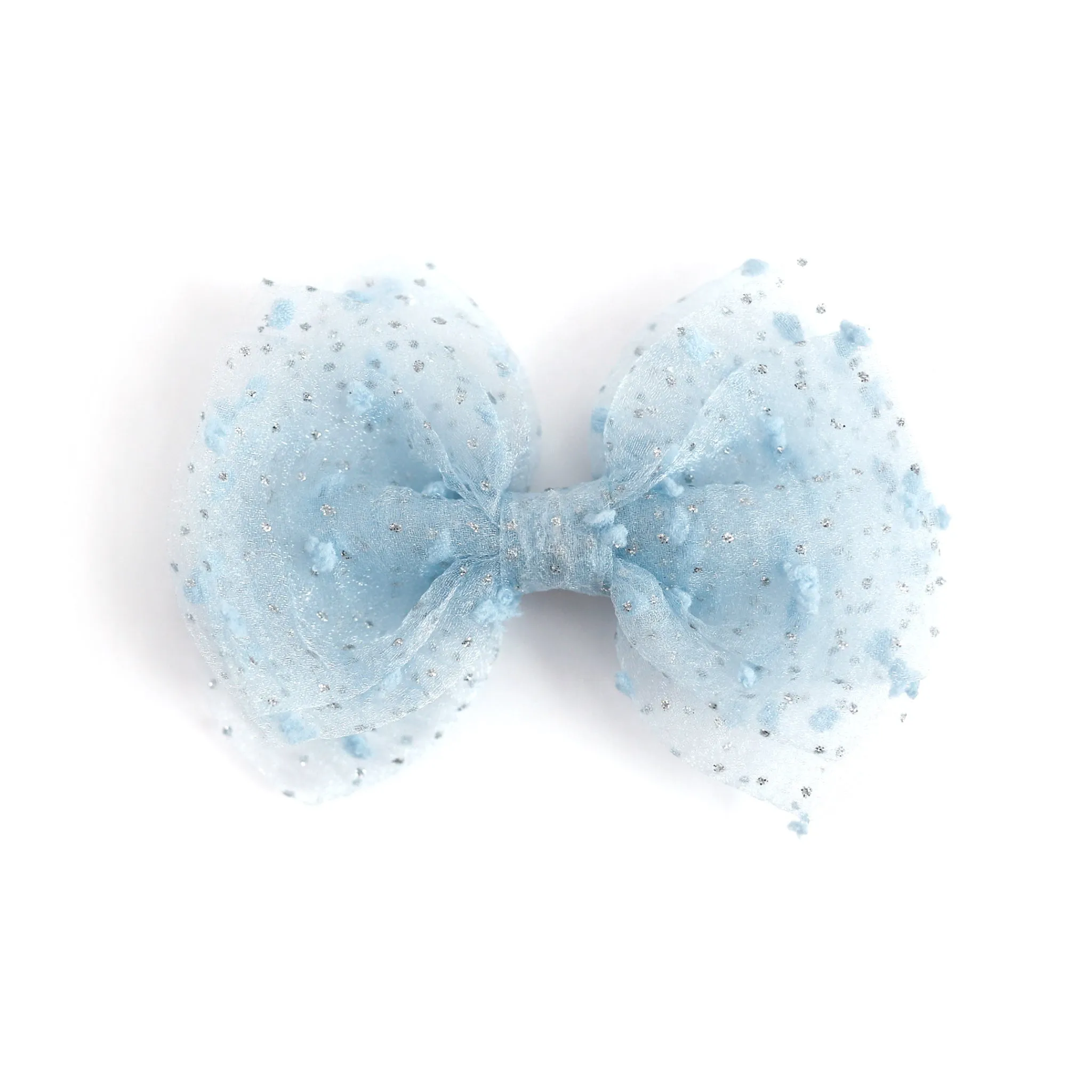 Tutu Bow Clip - Sparkly Winter Blue