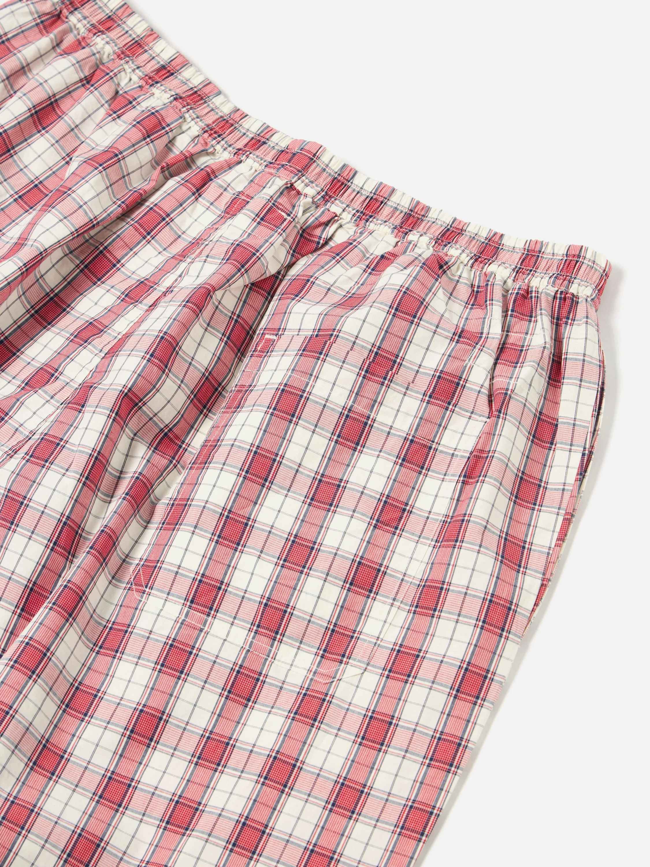 Universal Works Pyjama in Red Cotton Check