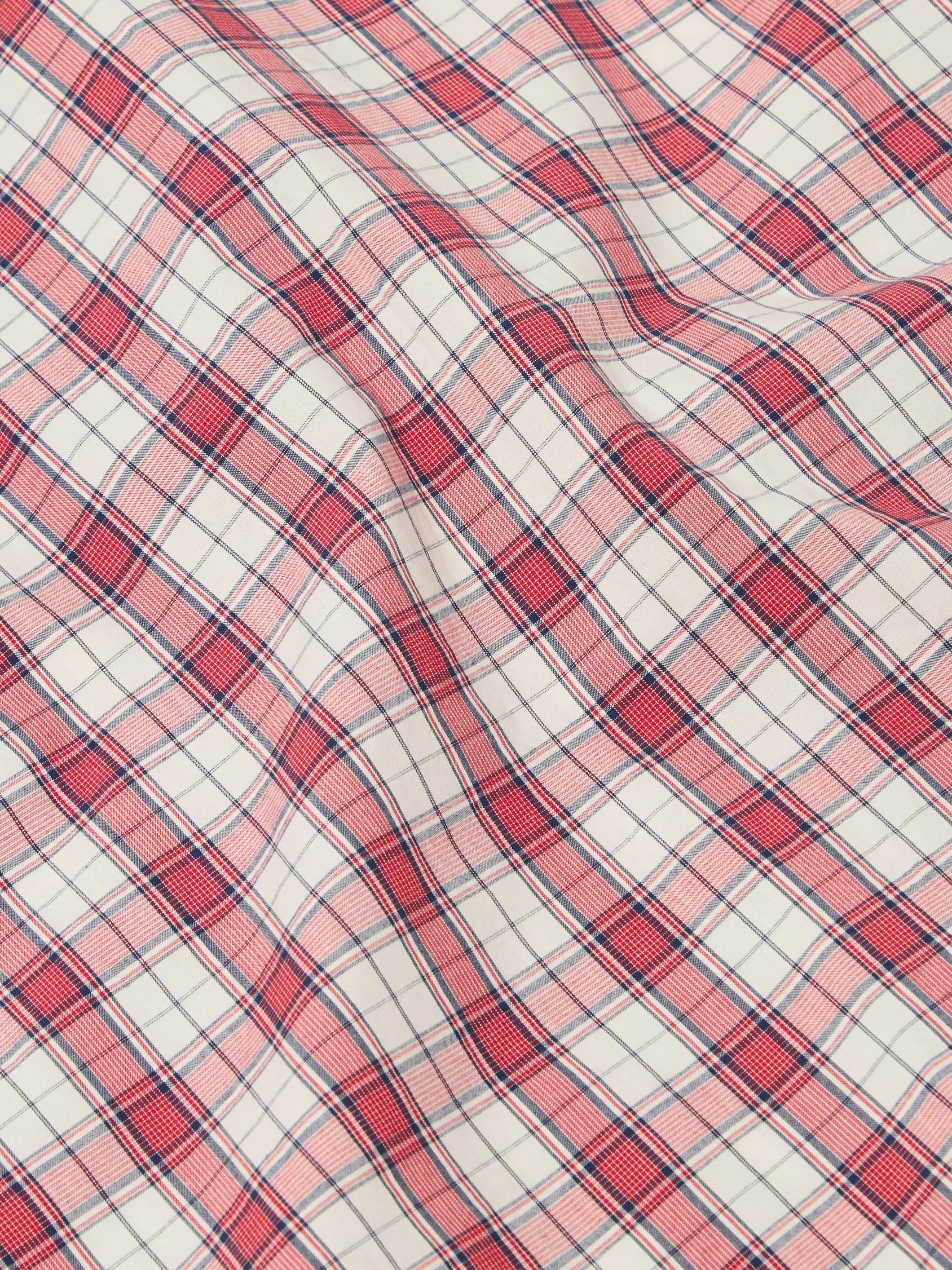 Universal Works Pyjama in Red Cotton Check