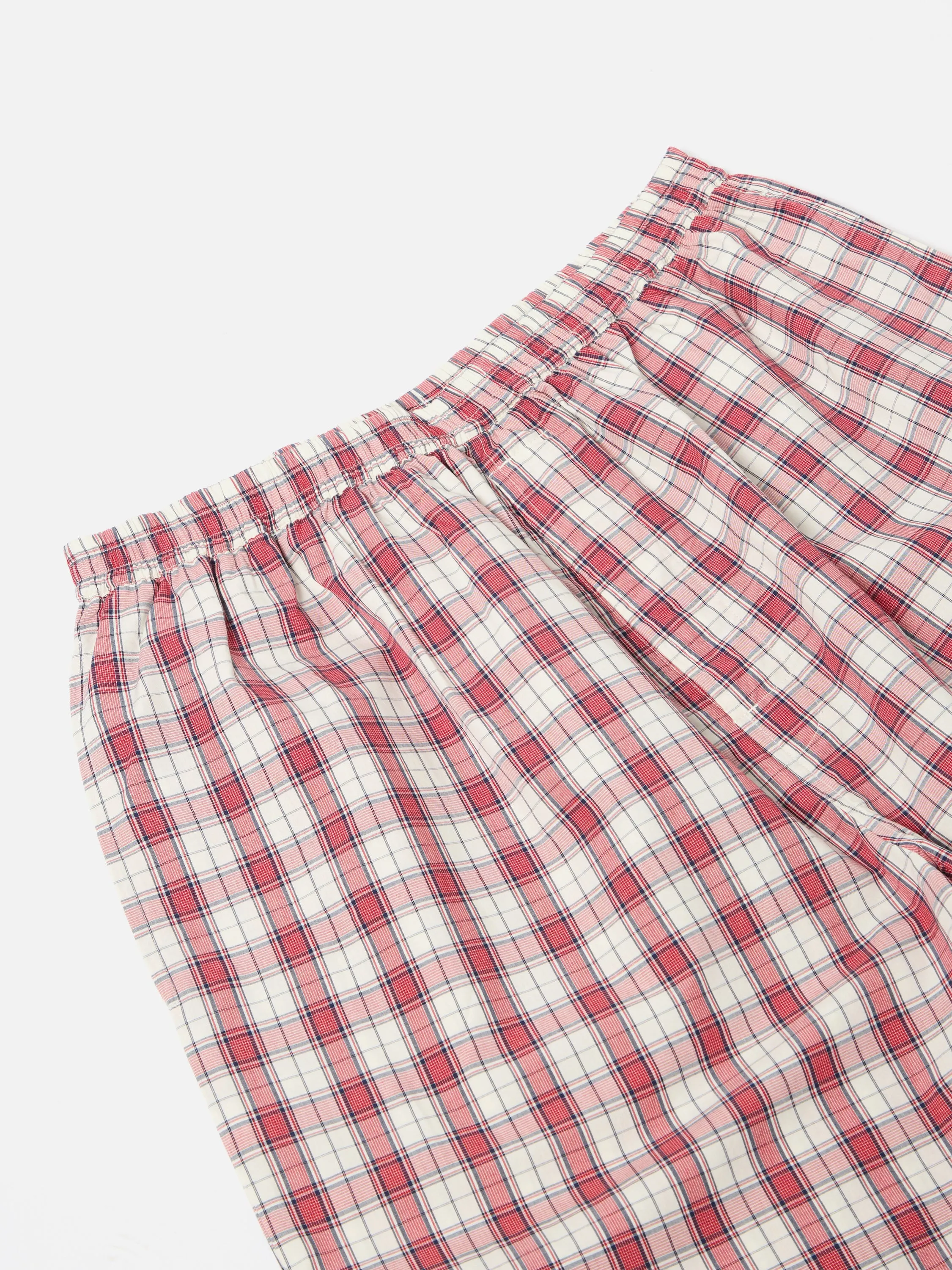 Universal Works Pyjama in Red Cotton Check