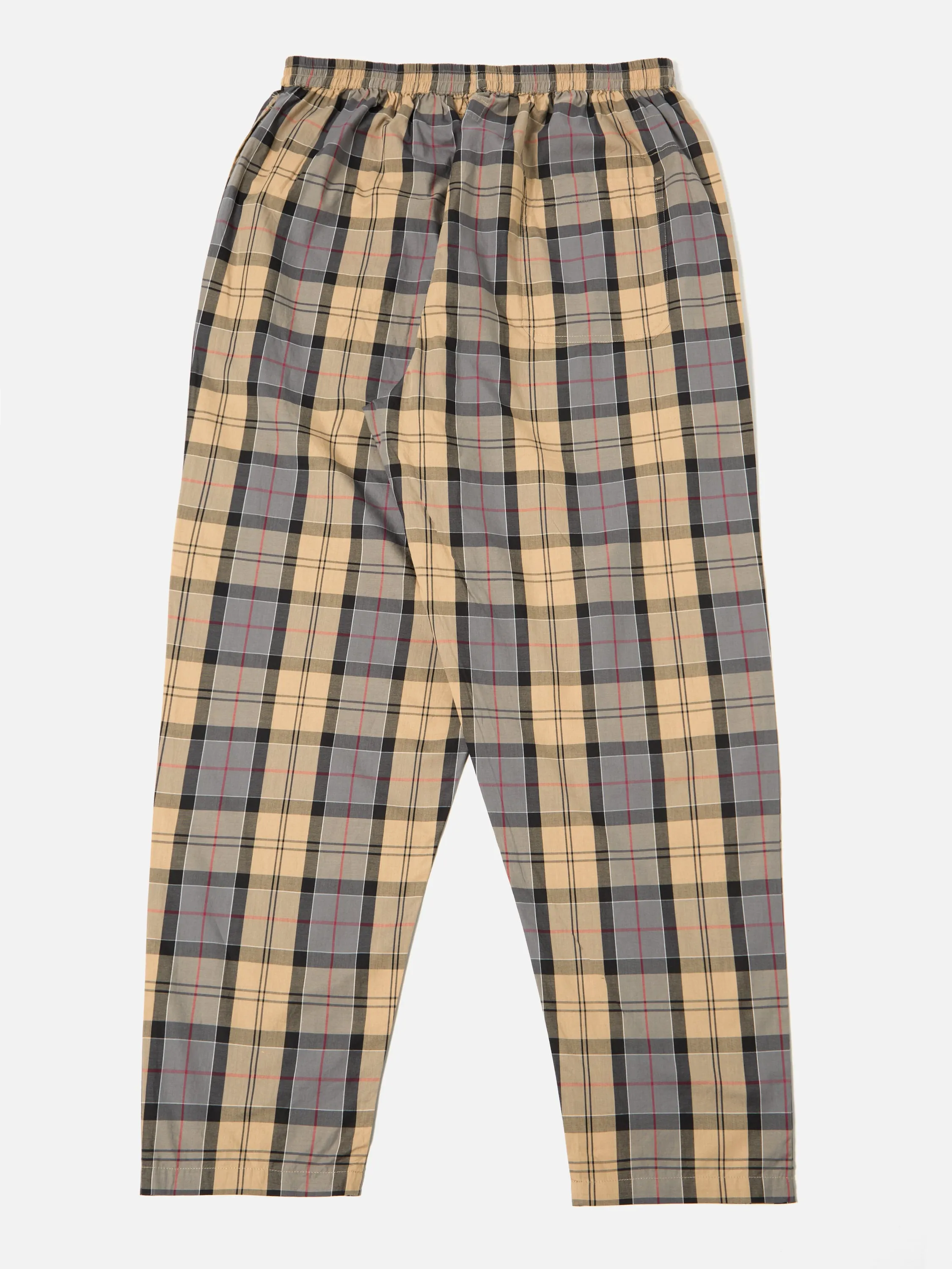 Universal Works Pyjama in Sand Tartan Check