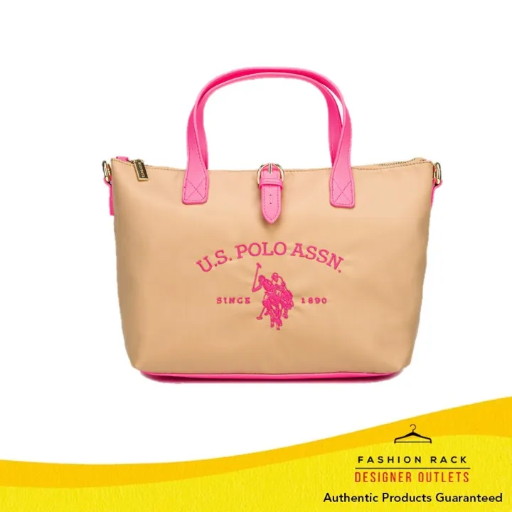 US Polo Assn Patterson Fluo Shopping S Nylon/Pu Beige/Pink