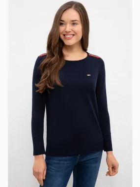 USPA Navy Jumper Round Neck For Women USPJR168