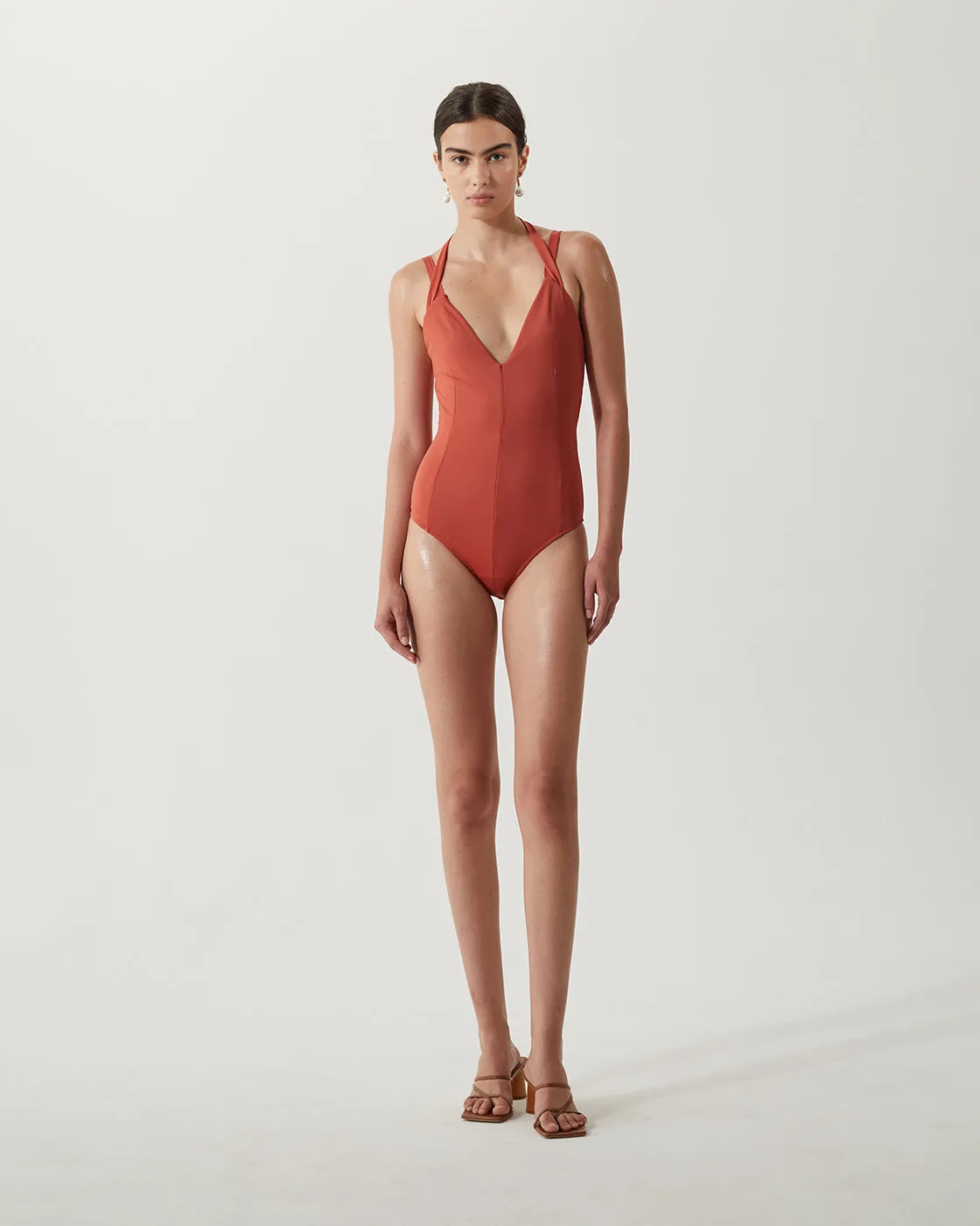 Vaya One-piece Recycled Nylon Rust