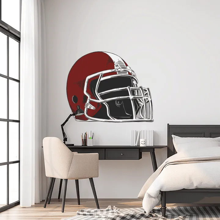 Vintage Football Helmet Wall Decal