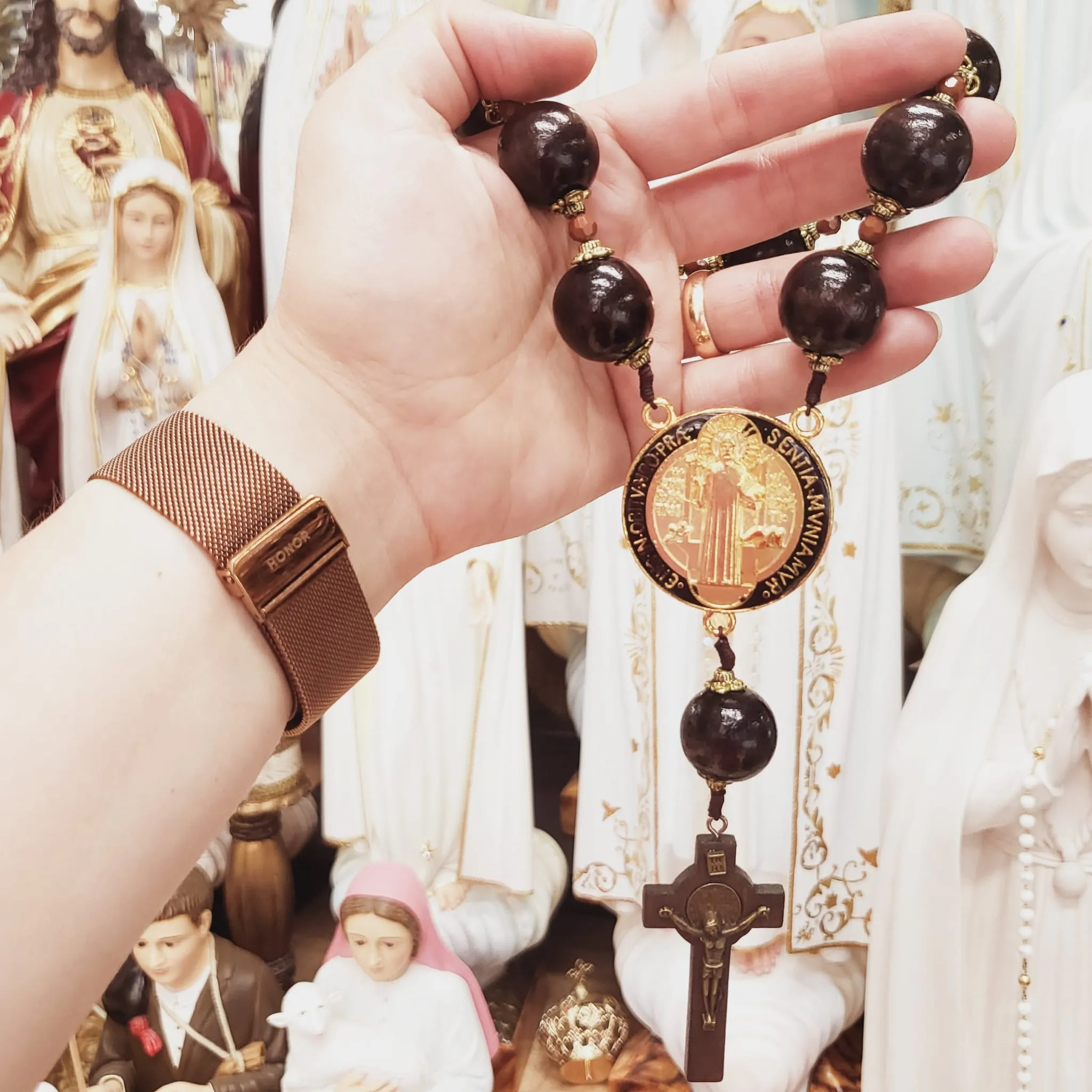 Wall Decade Rosary - Saint Benedict