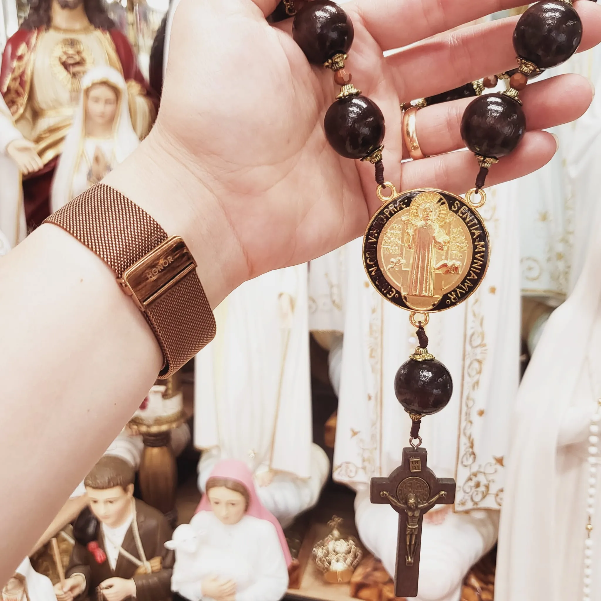 Wall Decade Rosary - Saint Benedict