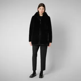 Woman's hooded jacket Bridget in black