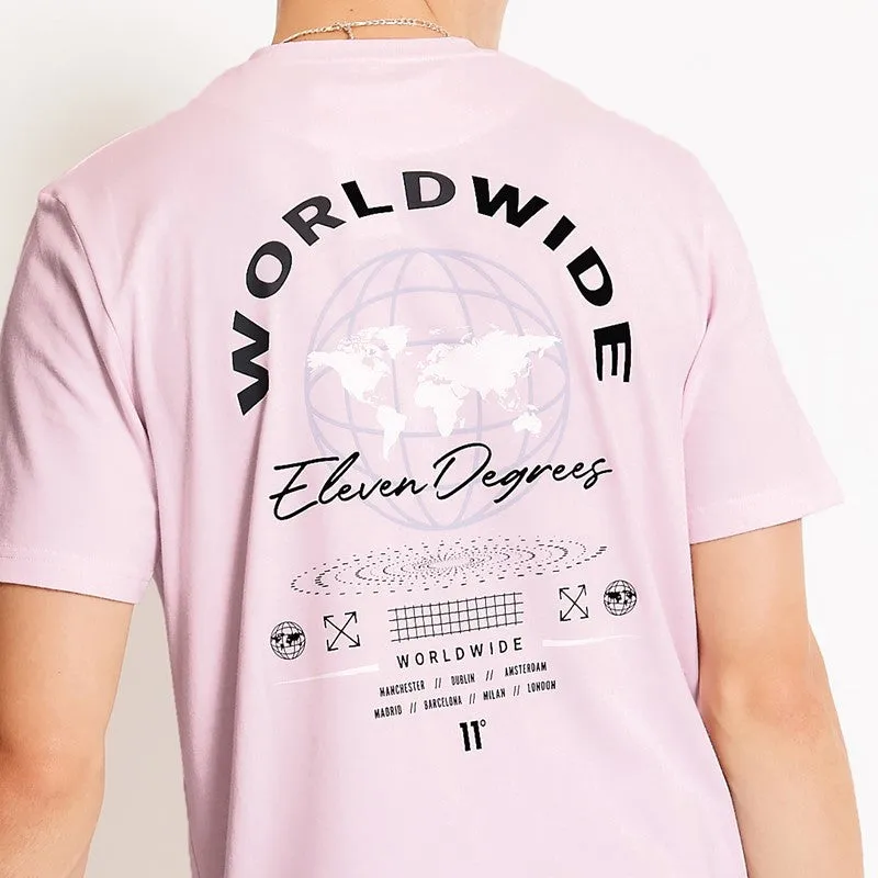 Worldwide Graphic T-Shirt - Light Pink