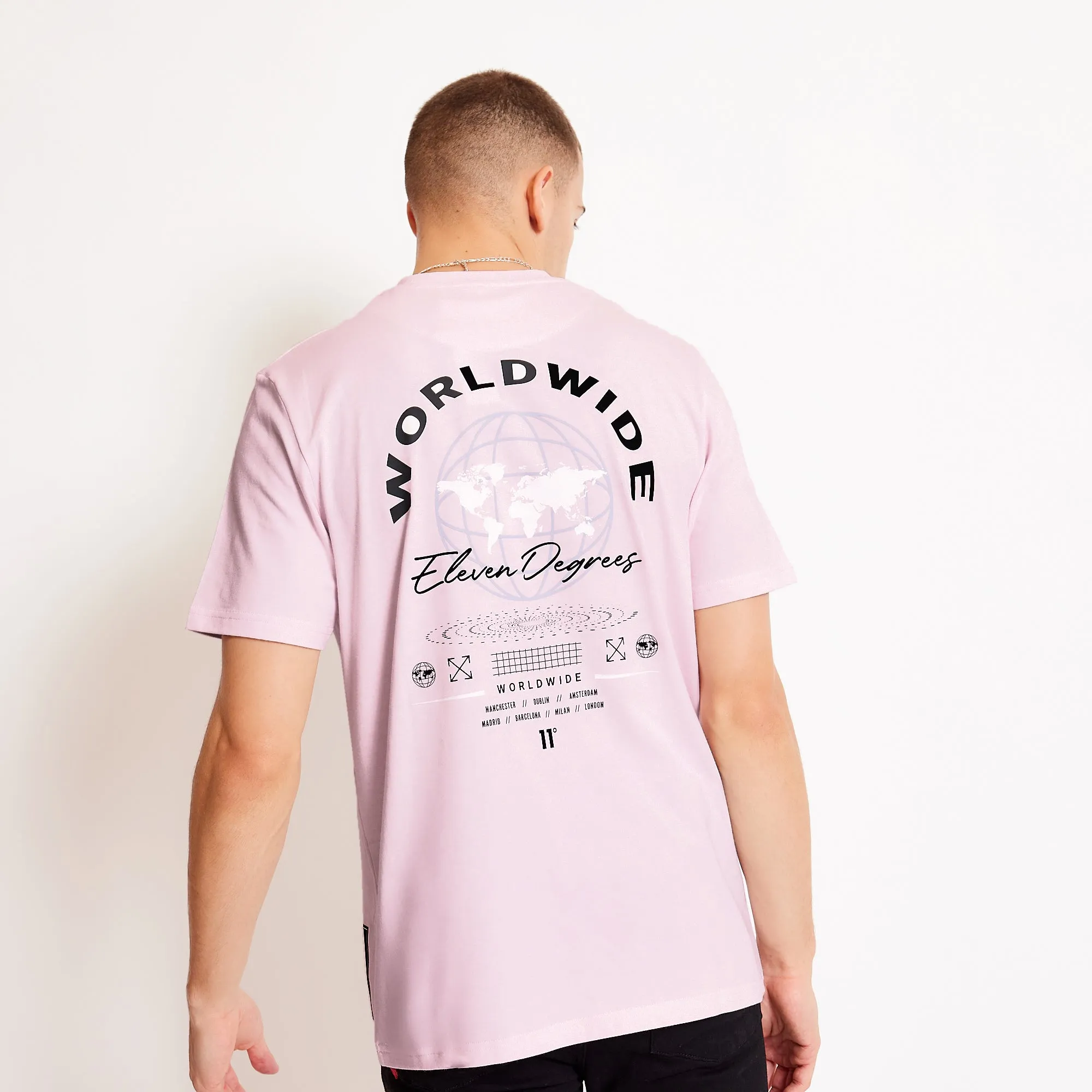 Worldwide Graphic T-Shirt - Light Pink