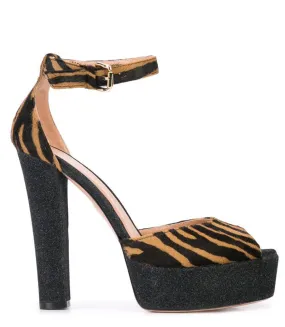 Zebra Venezia Platform Heel